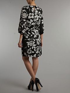 Linea Floral pleat tunic dress Black   House of Fraser