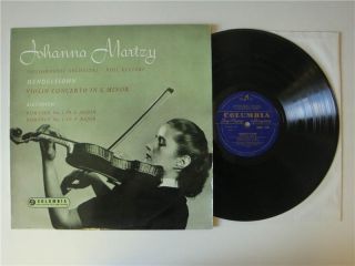 Violin Concerto LP Mendelssohn Beethoven by Johanna Martzy