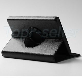 Kindle Fire 7 Tablet PU Leather 360 Rotate Case Cover Stylus Screen P
