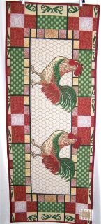 TAPESTRY Country Farm House ROOSTERS Barnyard KITCHEN RUG RUNNER 24X60