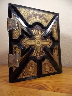 Family Bible King James Leather Leather King James 1895 Clasp