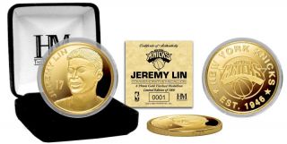 New York Knicks Jeremy Lin NBA Commemorative 24KT Gold Minted Coin