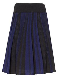 Phase Eight Stripe pointelle skirt Black   