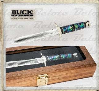 Buck Knives Limited Ed Paua File Dagger 976PUMLE New