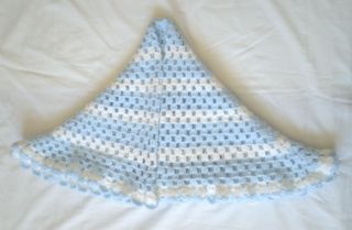 Hand Knitted Baby Crochet Shawl Blanket Beautiful