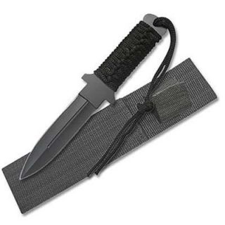 Double Edged Black Military Style Knife Throwing Boot