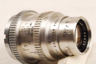 Kodak Ektra RF 90mm F 3 5 Lens Caps Metal Case Nice