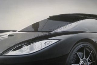 Koenigsegg CCX Black SA 2006 Canvas Oil Art Painting