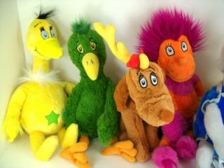 Lot of 6 Kohls Kohls Dr. Seuss Plush Stuffed Animals Sneetch Wocket