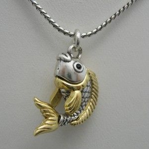 Necklace China Tale Gold Koi Fish Lucky Charm Snake Chain New