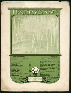 Happyland Dekoven 1905 Twas The Rose Broadway Vintage Sheet Music