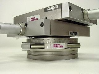 Klinger Newport 2 Axis Precision X Y Stage w/ Micrometers & Vernier