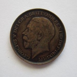 1912 H British Penny VF Krause Standard Catalog Value 15 00