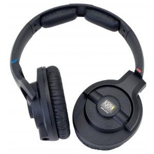 KRK KNS 6400 Closed Back Studio Headphones Comfort Fit Black DJ