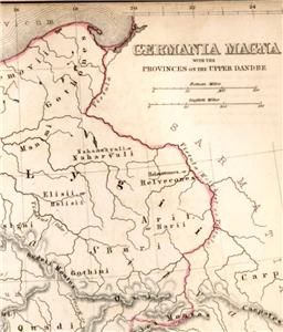 Classical Atlas H C Map 1857 Germania Magna