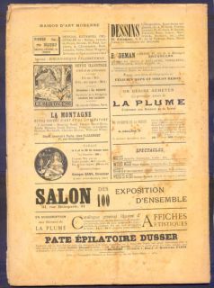 La Plume Magazine 188 Dedicated to J Valadon 1897