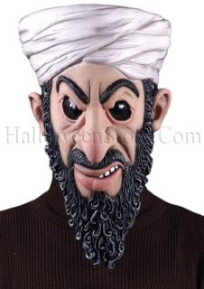 Osama Bin Laden Mask  soft sculpted mask with see through eyes.