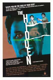 The Hidden Movie Poster SS 27x41 Horror Classic 1987 The Fog DS 27x40