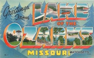 Lake of The Ozarks Missouri Large Letters Multi View Postcard