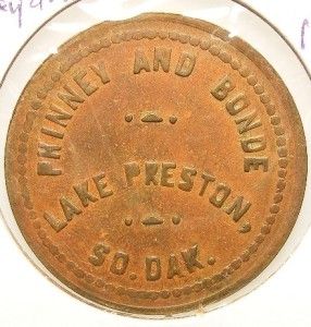 Lake Preston South Dakota Trade Token Phinney and Bond /$1.00 (sd2T117