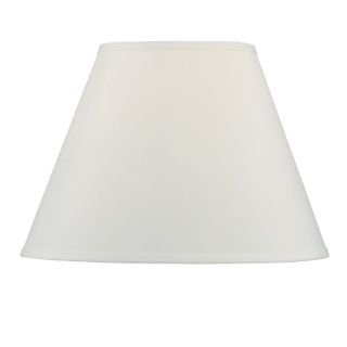 New 18 in Wide Empire Hardback Lamp Shade Off White Fabric with White