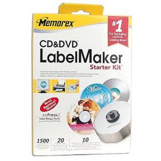 Memorex CD DVD Labelmaker Starter Kit with Label Desi