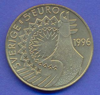 Sweden 5 Euro 1996 Token AU Selma Lagerlof K57