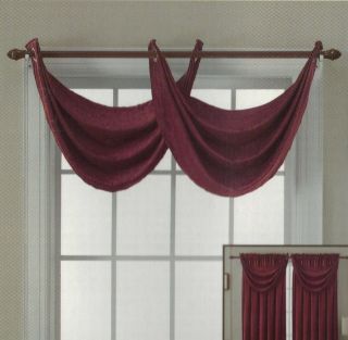 Langdon Collection Red 26x26 Grommet Valance New
