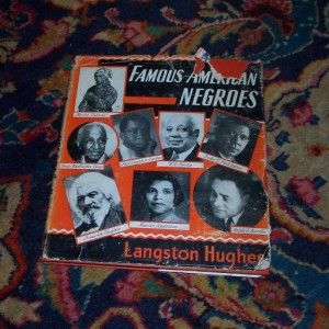 Famous American Negroes Langston Hughes HC DJ 1954 1st