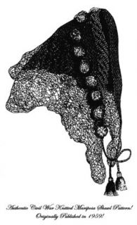 Antebellum Pre Civil War Knitted Mariposa Scarf Pattern