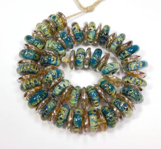 Quinlan Glass Aztec Princess Boro Handmade Lampwork Glass Beads
