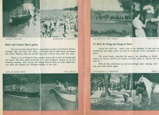 Grand Bend Ontario Vacation Brochure Lake Huron Ontario Canada 1950S