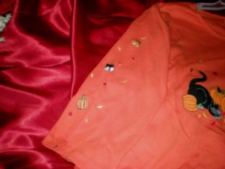 New Halloween Black Cats Pumkin Shirt Top Orange Large