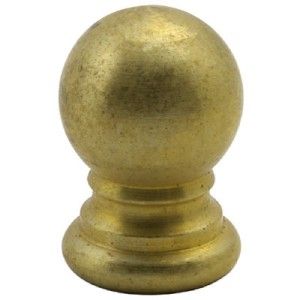 SOLID BRASS 3/4 BALL KNOB LAMP FINIALS TOP 1 TALL TAP 1/4 27 OR 1/8