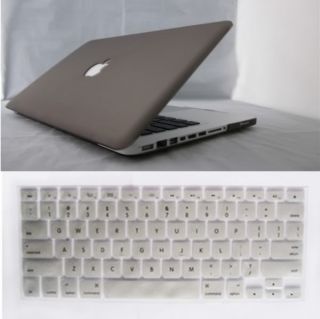 2in1 Gray Rubberized Hard Case Cover For Macbook Pro 13 Laptop Shell