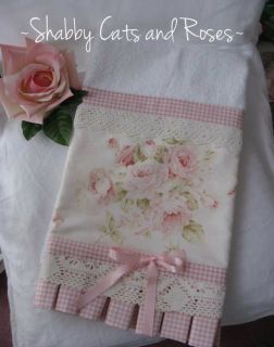 Roses Laura Ashley Fabric Display Hand Towel Vintage Crochet