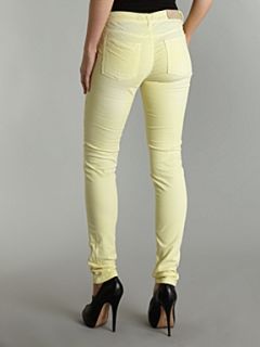 Victoria Beckham Denim Skinny mid rise ankle grazer jeans Yellow   House of Fraser