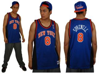 Latrell Sprewell New York Knicks 1990s Vintage NBA Jersey 100