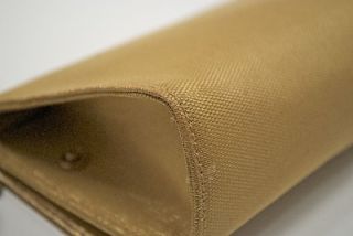 Gucci Gold Clutch Make Up Bag w Magnetic Snap Mirror Inside Flap Nice
