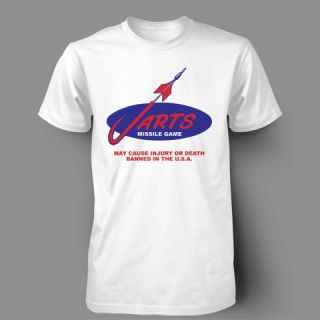 Jarts Missile Game War Army Funny Lawn Darts Mens T Shirt