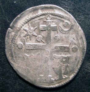 Beautiful Medieval Silver Denar Denaro Slavonia around 1300. Ruler