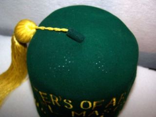 RARE Embroidered Fez Daughters of Abraham IntL Masons No 196 Chicago