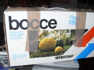 Sportcraft Bocce Ball Set Lawn Bowling Game Vintage
