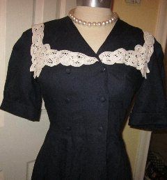 Vintage Laura Ashley Dress Lace Edwardian 40s War Bride Victorian