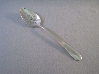Pierced Serving Spoon Northumbria Sterling Silver Laurier