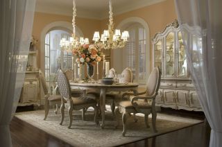 Aico Lavelle 7 Piece Palatial Oval Dining Set