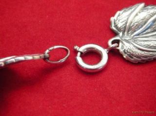 Danecraft Solid Sterling Silver Leaf Link Necklace