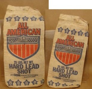 Three vintage Lead Shot Bags