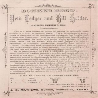 Petit Ledger Bill Holder Donker Bros Trade Card