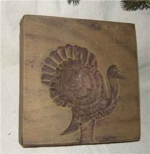 Turkey Mold Carving in Wood Primitive Decor Hanging New Treenware Type